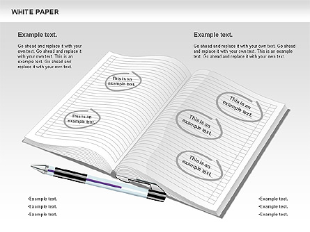 White Paper Shapes Presentation Template, Master Slide