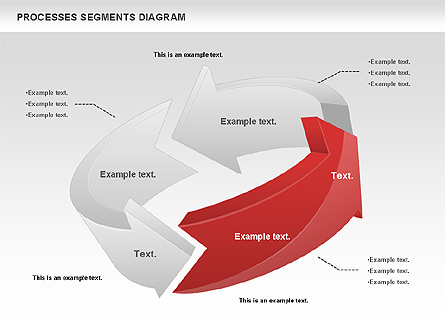 Process Segments Diagram for Presentations in PowerPoint and Keynote ...