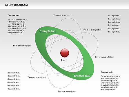 Atom Spin Diagram Presentation Template, Master Slide