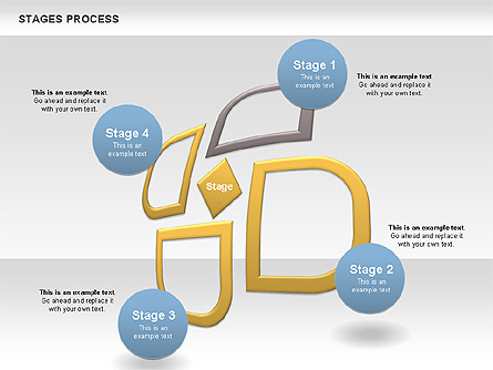 Stages Process Diagram Presentation Template, Master Slide