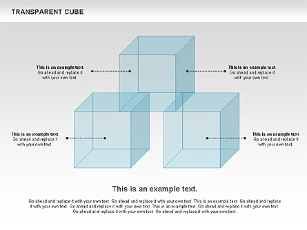 Transparent Cubes Diagram Presentation Template, Master Slide