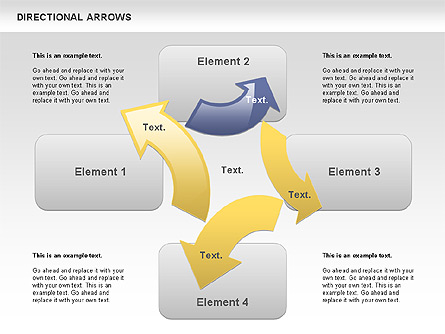 Rounded Arrows Presentation Template, Master Slide