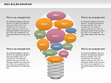 Idea Bulbs Diagram Presentation Template, Master Slide