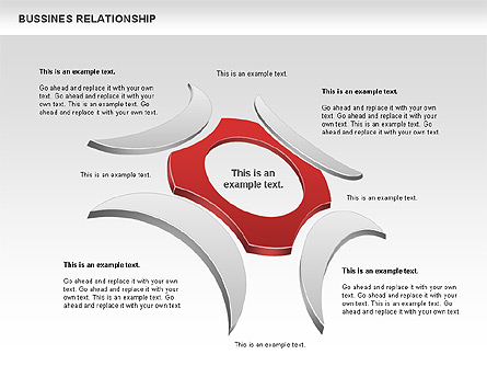 Business Relationship Shapes Presentation Template, Master Slide
