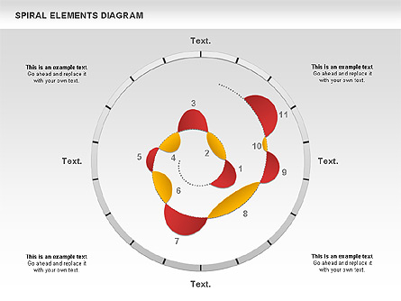 Spiral Elements Diagram Presentation Template, Master Slide
