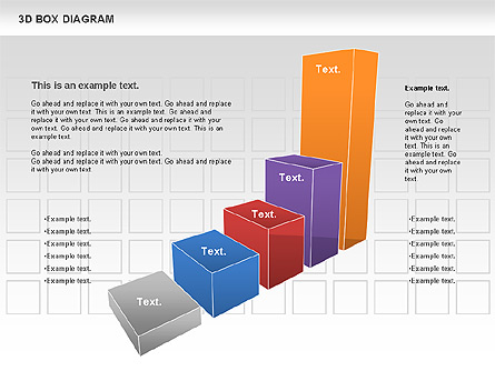 3D Box Diagram Presentation Template, Master Slide