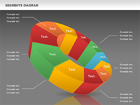 Segments Diagram for Presentations in PowerPoint and Keynote | PPT Star