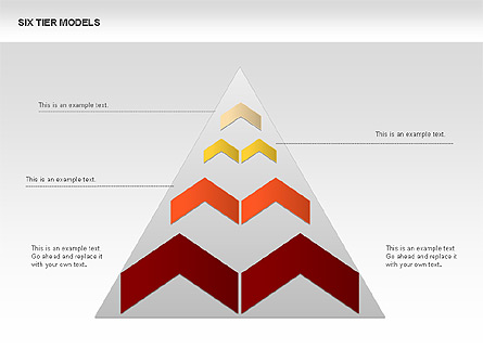 Six Tier Model Chevron Diagram Presentation Template, Master Slide