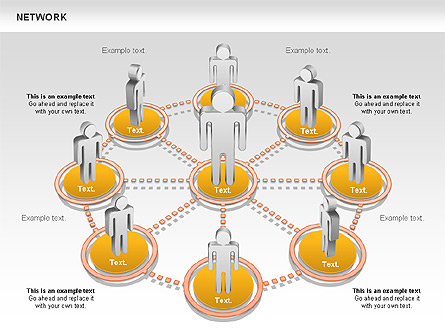 People Network Diagram Presentation Template, Master Slide