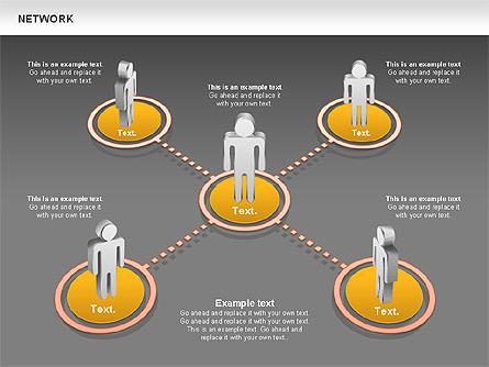 People Network Diagram for Presentations in PowerPoint and Keynote ...