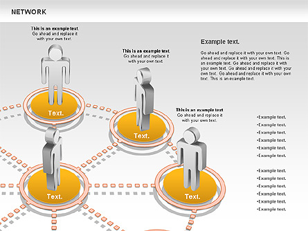 People Network Diagram for Presentations in PowerPoint and Keynote ...