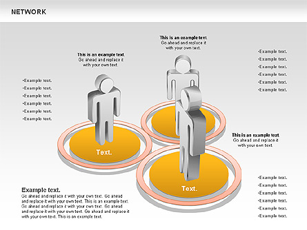 People Network Diagram for Presentations in PowerPoint and Keynote ...