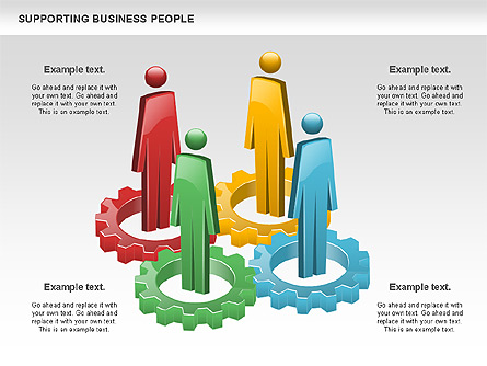 Supporting Business People Presentation Template, Master Slide