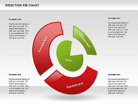Direction Pie Chart Presentation Template, Master Slide