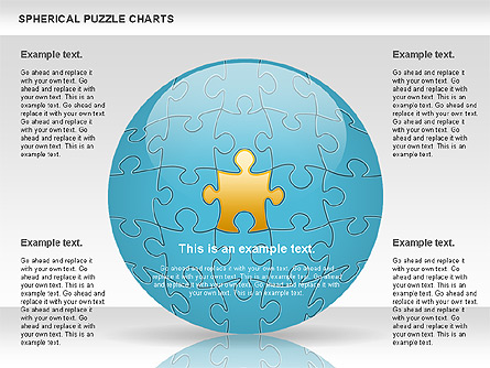 Spherical Puzzle Chart Presentation Template, Master Slide