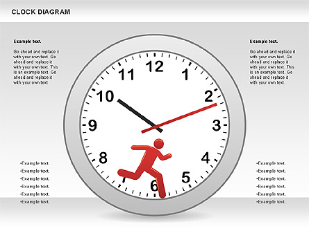 Clock Face Diagram Presentation Template, Master Slide