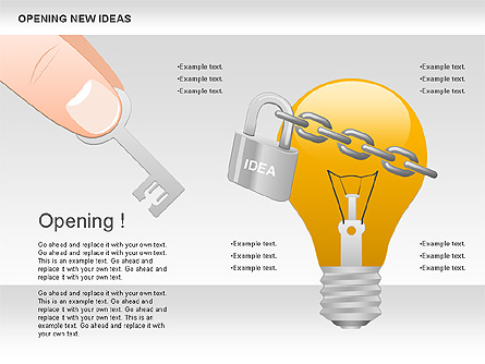 Opening New Ideas Shapes Presentation Template, Master Slide