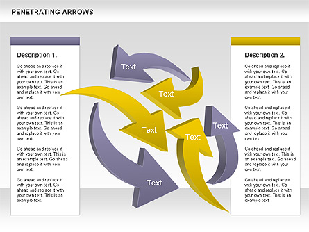 Penetrating Arrows Presentation Template, Master Slide