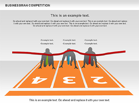 Businessmen Competition Presentation Template, Master Slide