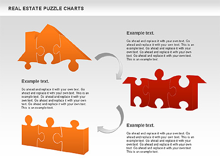 Real Estate Puzzle Charts Presentation Template, Master Slide