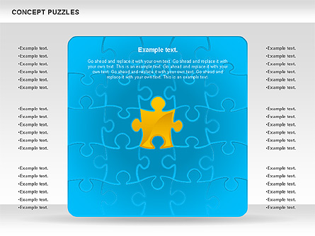 Concept Puzzles Chart Presentation Template, Master Slide