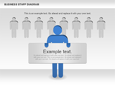 Business Staff Diagram Presentation Template, Master Slide