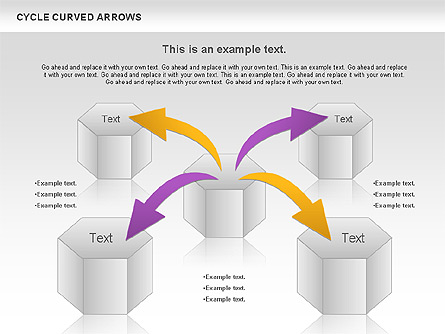 Circle Curved Arrows Presentation Template, Master Slide