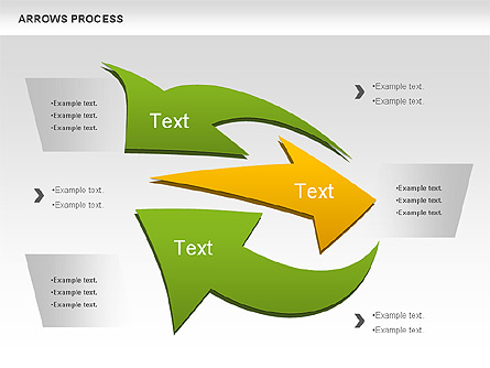 Arrows Process Shapes Presentation Template, Master Slide