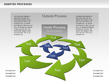 Inserted Processes Diagram Presentation Template, Master Slide