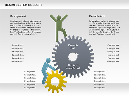 Gears System Concept Diagram Presentation Template, Master Slide
