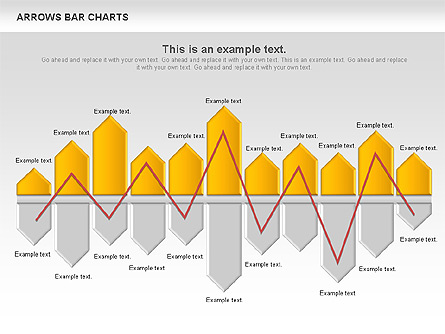 Arrows Bar Chart Presentation Template, Master Slide