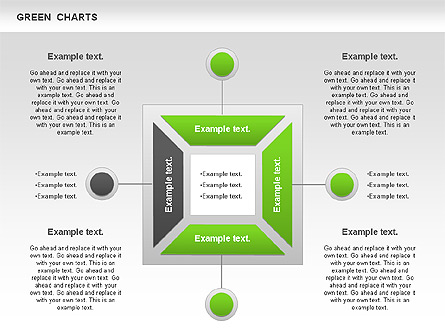 Process Green Chart Presentation Template, Master Slide