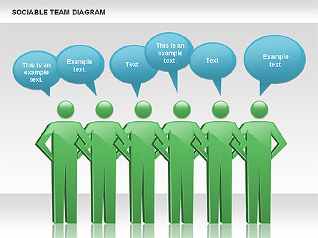 Sociable Team Diagram Presentation Template, Master Slide