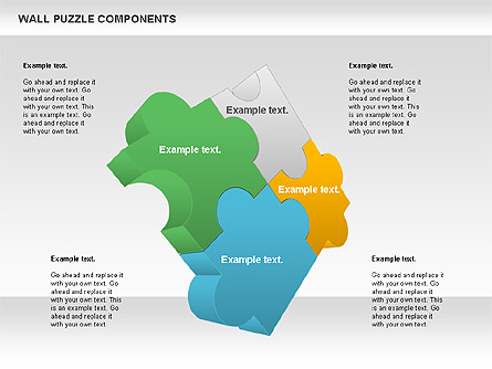 Wall Puzzle Components Presentation Template, Master Slide