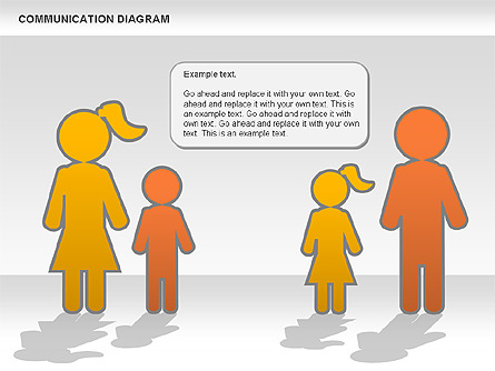 Family Communication Diagram Presentation Template, Master Slide