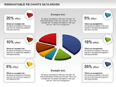 Dismountable Pie Chart (Data Driven) Presentation Template, Master Slide