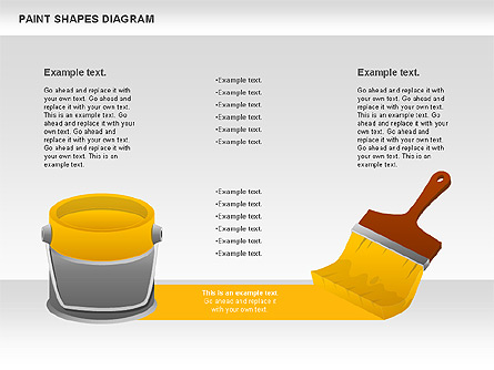 Paint Shapes Diagram Presentation Template, Master Slide