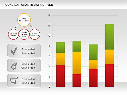 Bar Chart with Icons (Data Driven) Presentation Template, Master Slide