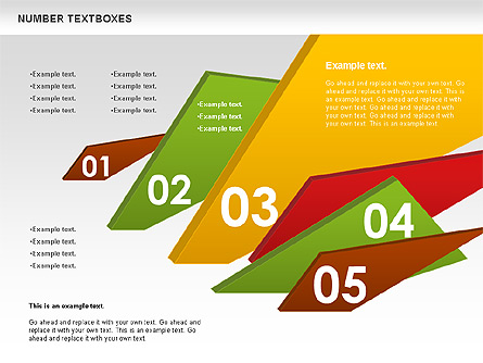 Text Boxes with Numbers Presentation Template, Master Slide