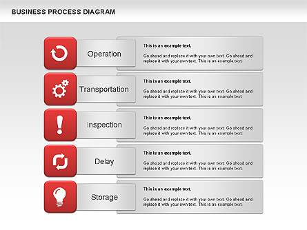 Business Process Diagram Presentation Template, Master Slide