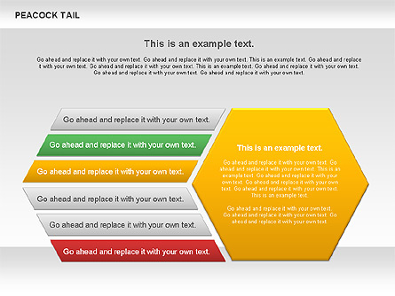 Peacock Tail Diagram Presentation Template, Master Slide
