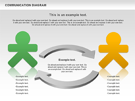 Social Communication Diagram Presentation Template, Master Slide