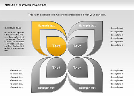 Flower and Chevron Diagram Presentation Template, Master Slide