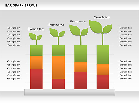Bar Graph Sprout Chart Presentation Template, Master Slide