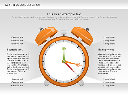 Alarm Clock Chart Presentation Template, Master Slide