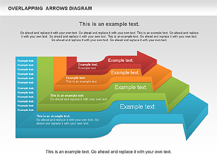 Overlapping Arrows Shapes Presentation Template, Master Slide