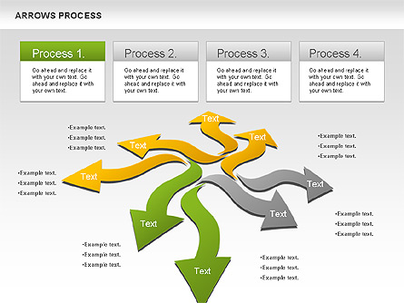Flexible Arrows Process Presentation Template, Master Slide