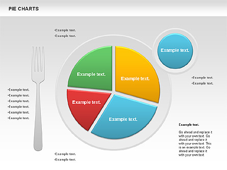Pie Chart on a Plate Presentation Template, Master Slide