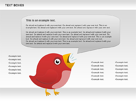 Twitter Text Boxes Presentation Template, Master Slide