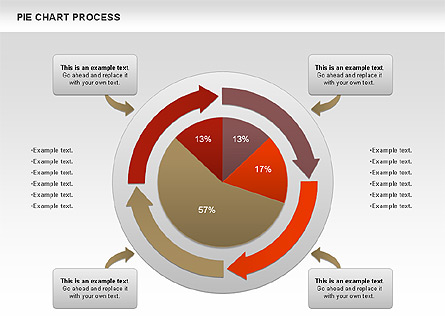 Pie Chart with Circle Process (data-driven) Presentation Template, Master Slide